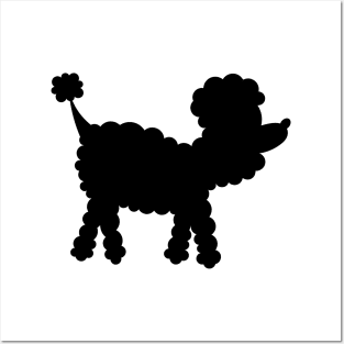 Poodle dog silhouette repeating design Posters and Art